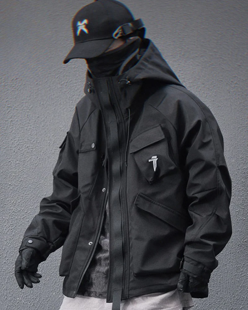 Functional Multi-Pocket Unisex Hooded Jacket - Image 4