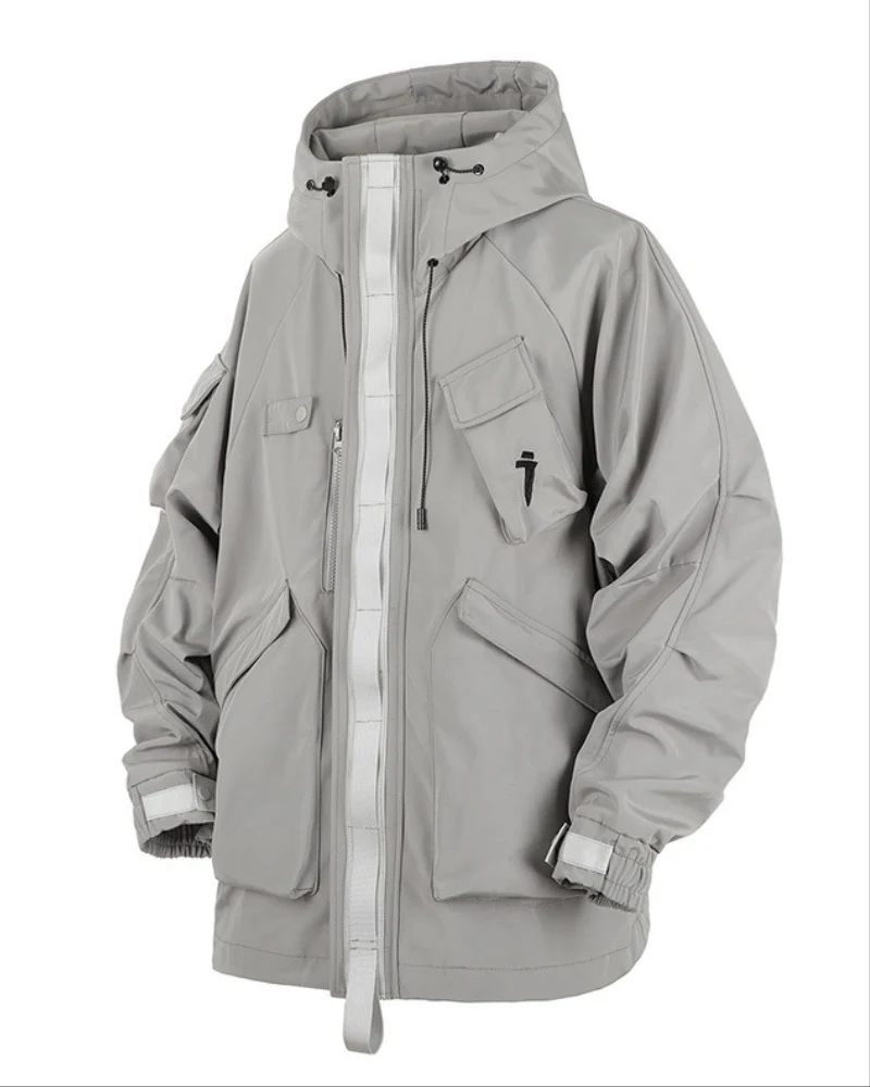 Functional Multi-Pocket Unisex Hooded Jacket - Image 6