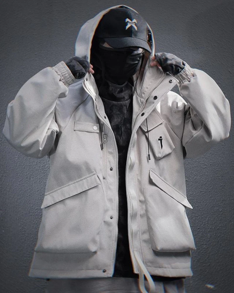 Functional Multi-Pocket Unisex Hooded Jacket - Image 7