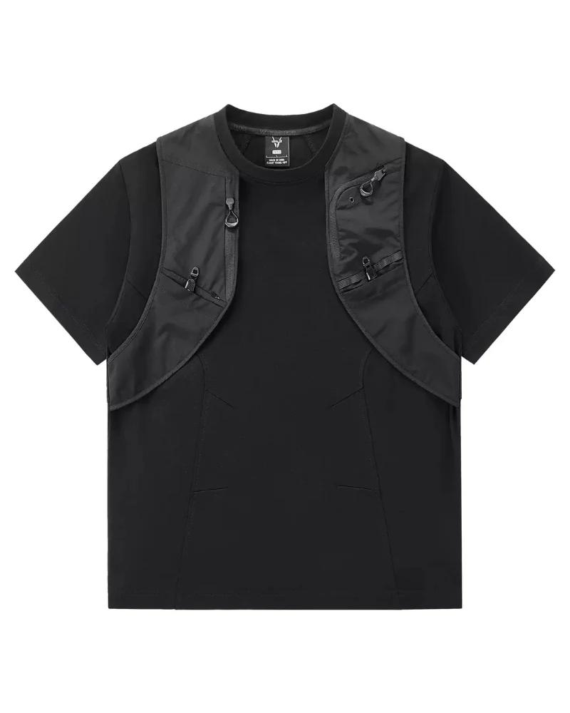 Functional Outdoor Sport Spliced Cargo T-Shirt - Image 3
