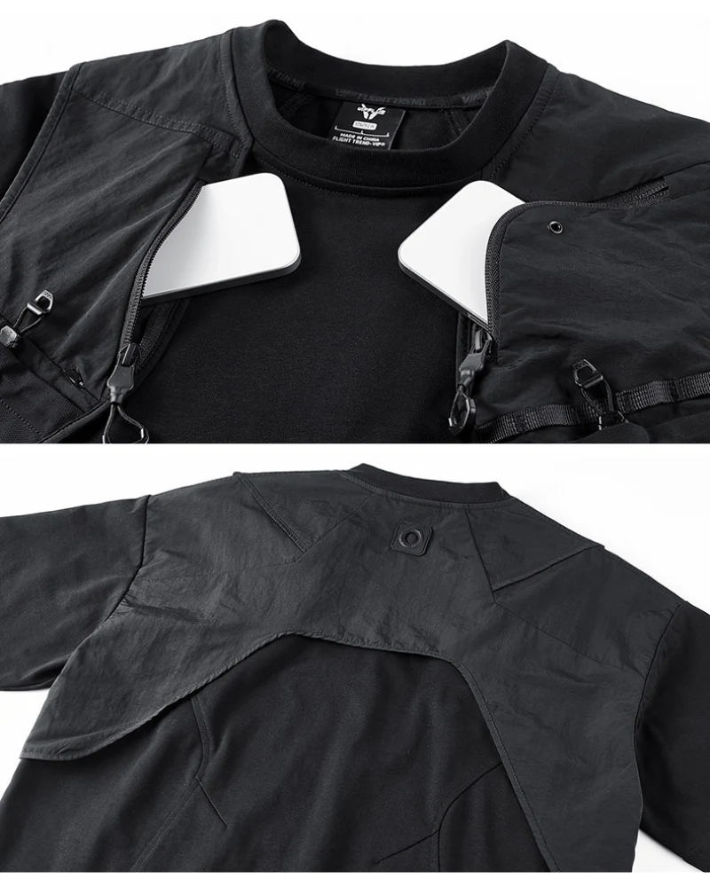 Functional Outdoor Sport Spliced Cargo T-Shirt - Image 4