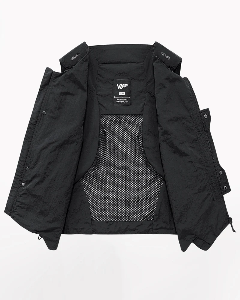 Functional Splicing Sports Cargo Vest - Image 3