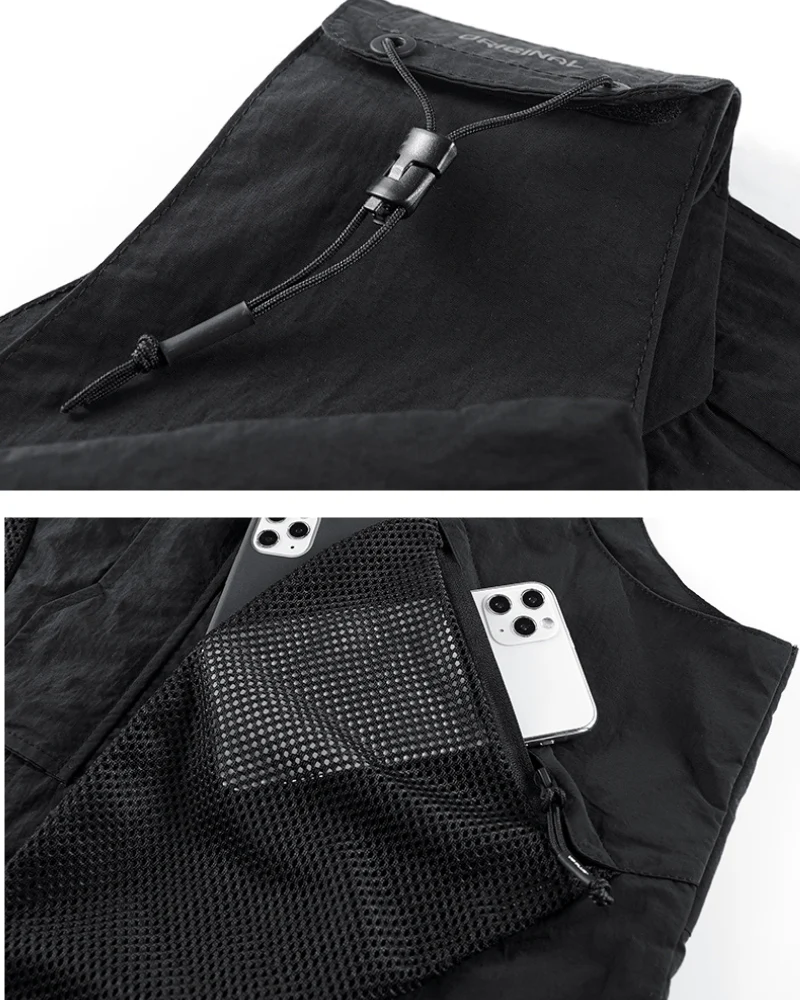 Functional Splicing Sports Cargo Vest - Image 7