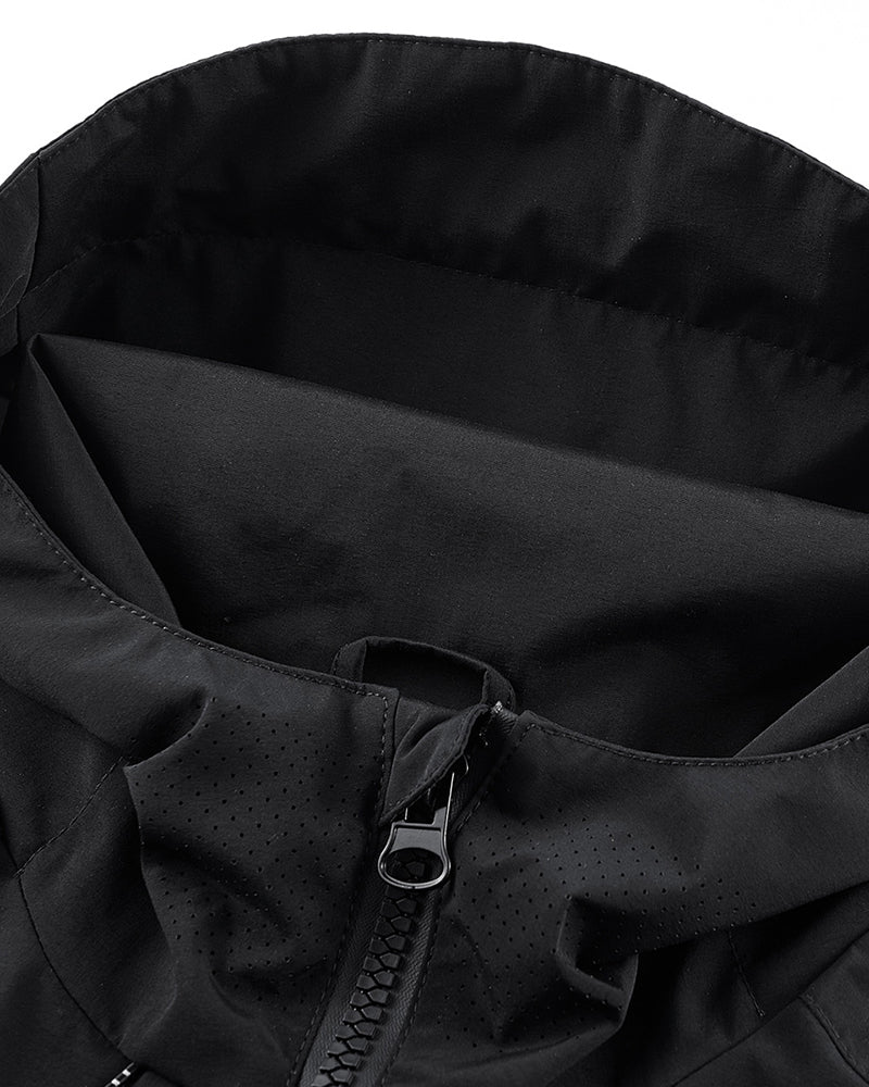 Functional Techwear Multi-pocket Hooded Jacket - Image 5