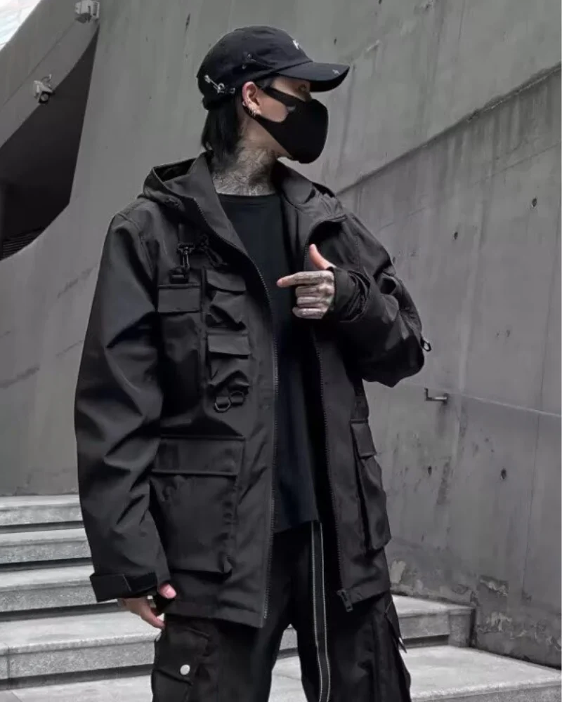 Functional Techwear Multi-Pocket Jacket - Image 3