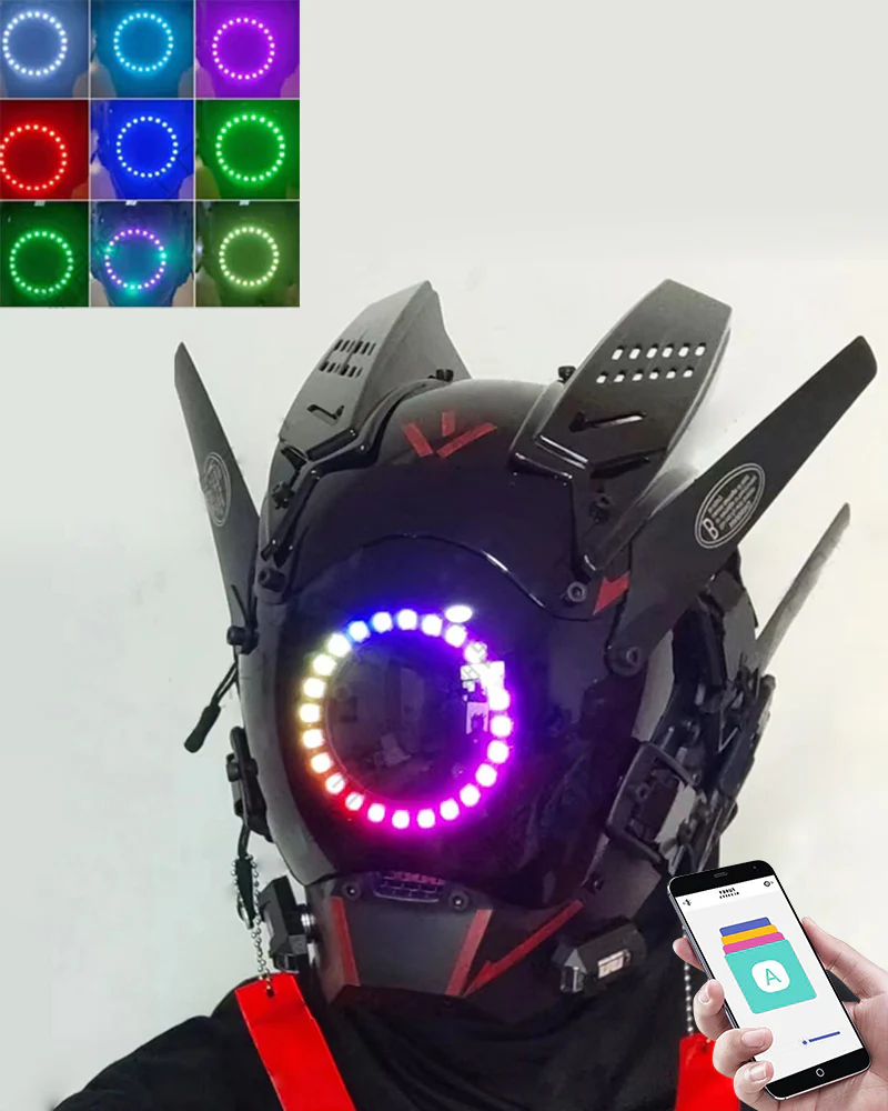 Future Cosplay LED Cyberpunk Helmet Mask - Image 14