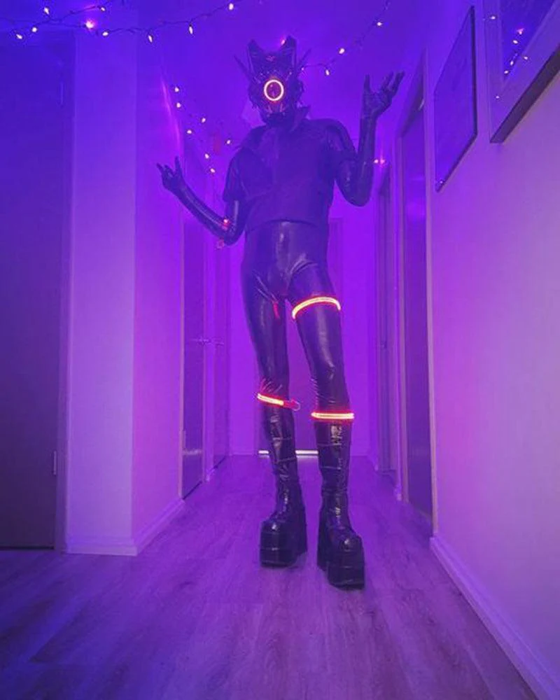 Future Cosplay LED Cyberpunk Helmet Mask - Image 7