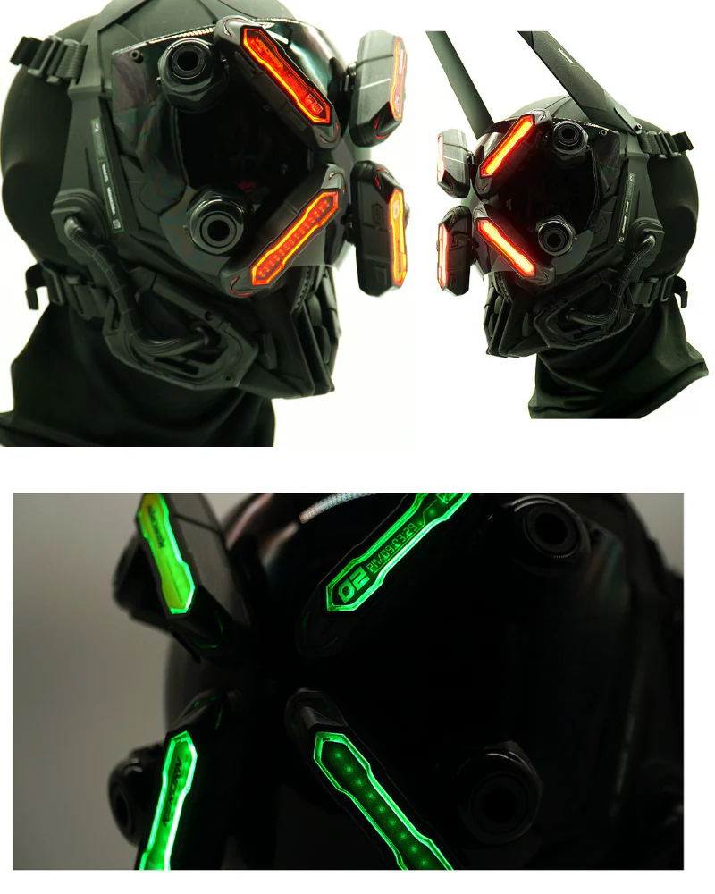 Future Envoy LED Cyberpunk Helmet Mask - Image 7