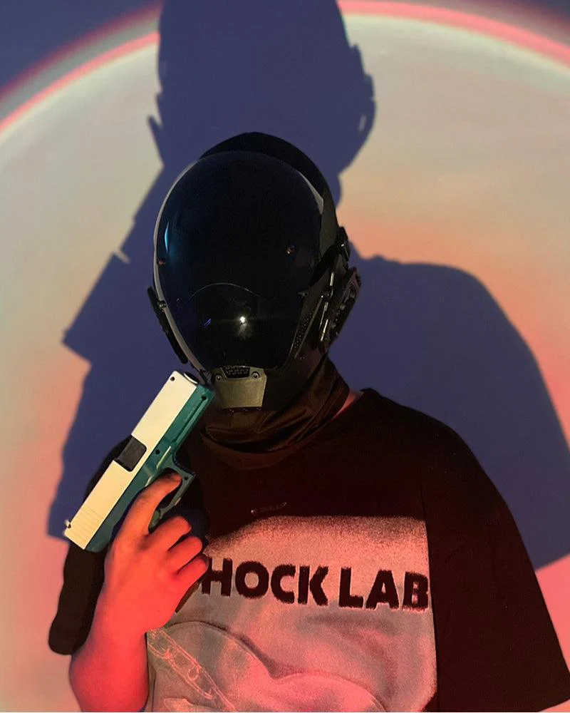 Futuristic Cyberpunk Helmet Mask - Image 5