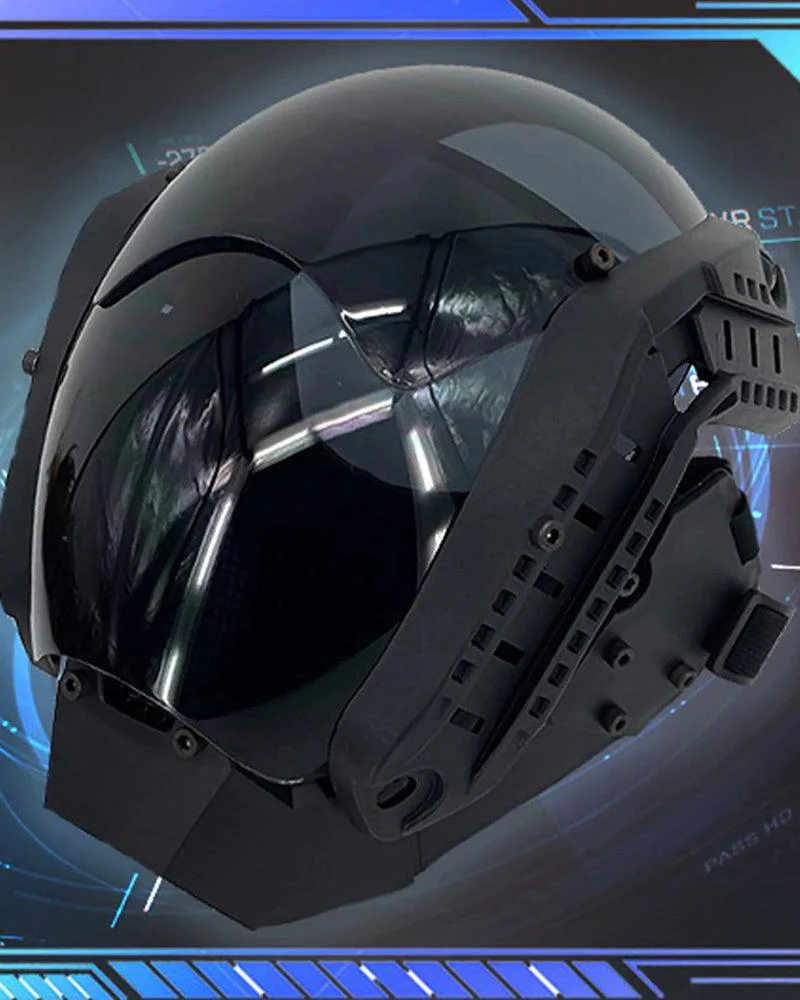 Futuristic Cyberpunk Sci Fi Helmet Mask - Image 3