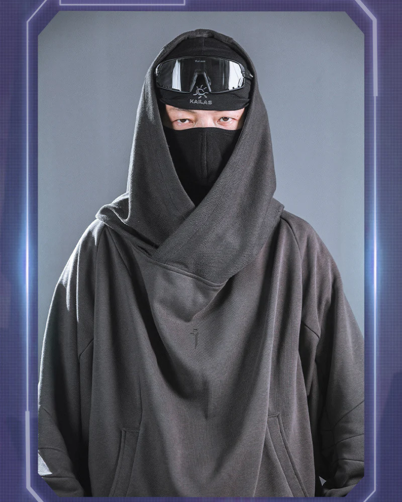Futuristic Darkwear Sorcerer Utility Hoodie - Image 10