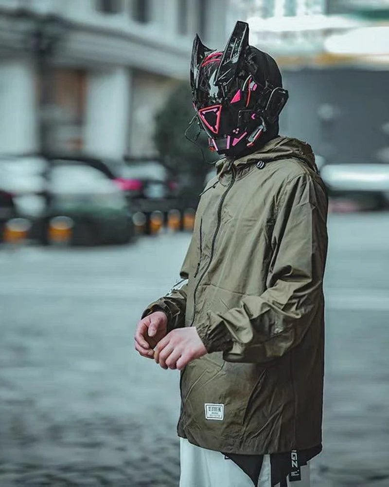 Futuristic LED Sci Fi Cyberpunk Helmet Mask - Image 13