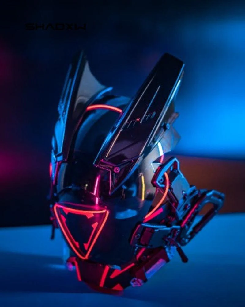 Futuristic LED Sci Fi Cyberpunk Helmet Mask - Image 4