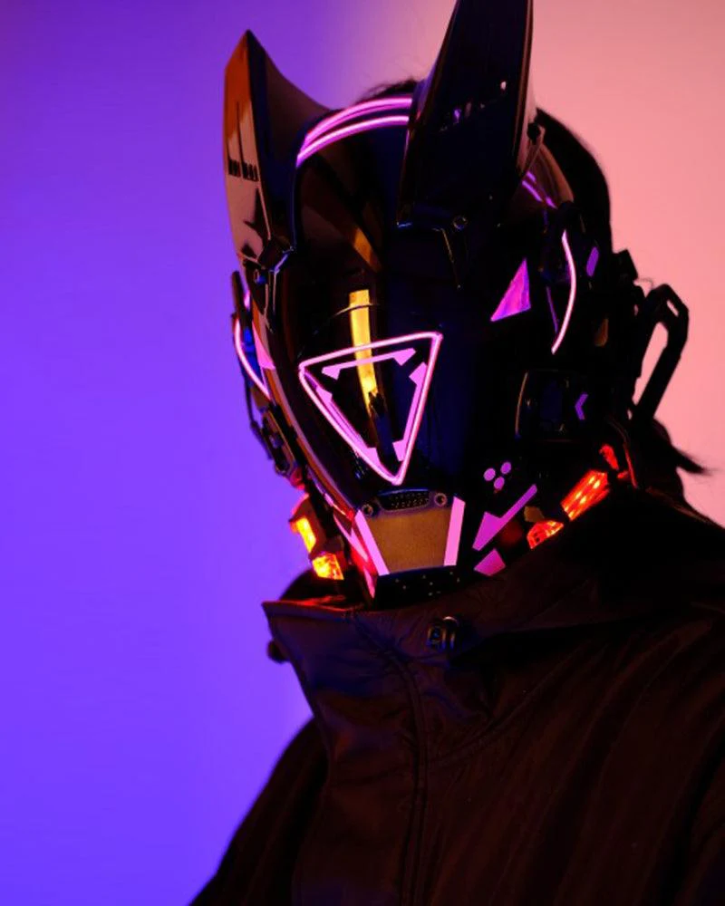 Futuristic LED Sci Fi Cyberpunk Helmet Mask - Image 7