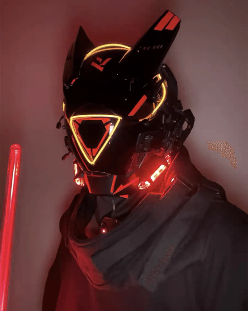Futuristic LED Sci Fi Cyberpunk Helmet Mask - Image 8