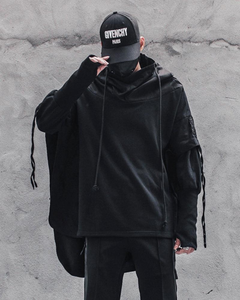 Futuristic Streetwear Ninja Cape Hoodie - Image 8