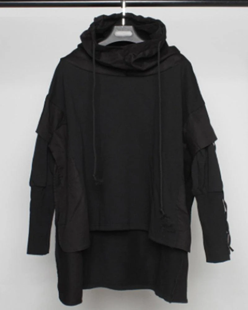 Futuristic Streetwear Ninja Cape Hoodie - Image 9
