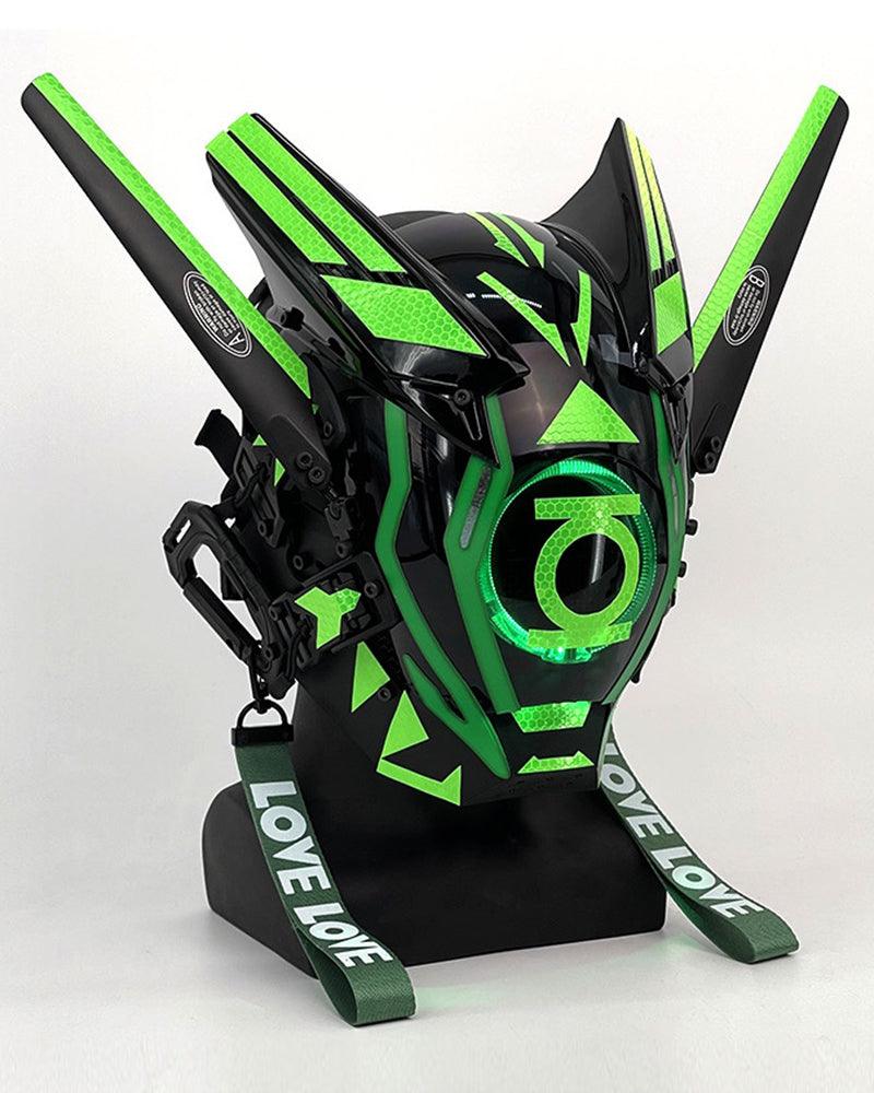 Futuristic Warrior LED Cyberpunk Helmet Mask - Image 12