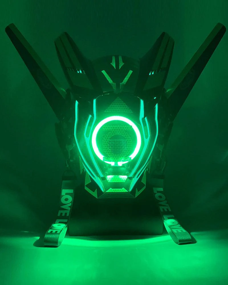 Futuristic Warrior LED Cyberpunk Helmet Mask - Image 13
