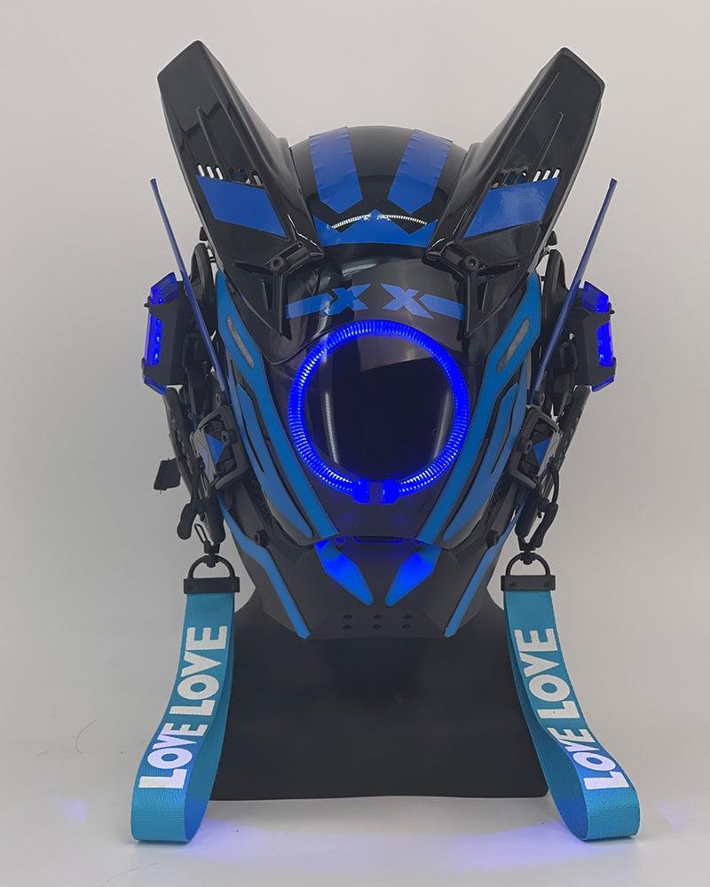 Futuristic Warrior LED Cyberpunk Helmet Mask - Image 15