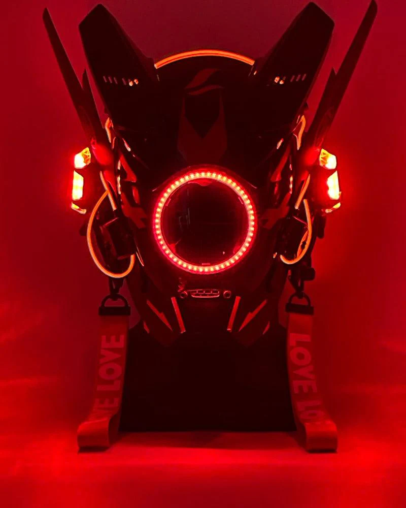 Futuristic Warrior LED Cyberpunk Helmet Mask - Image 21