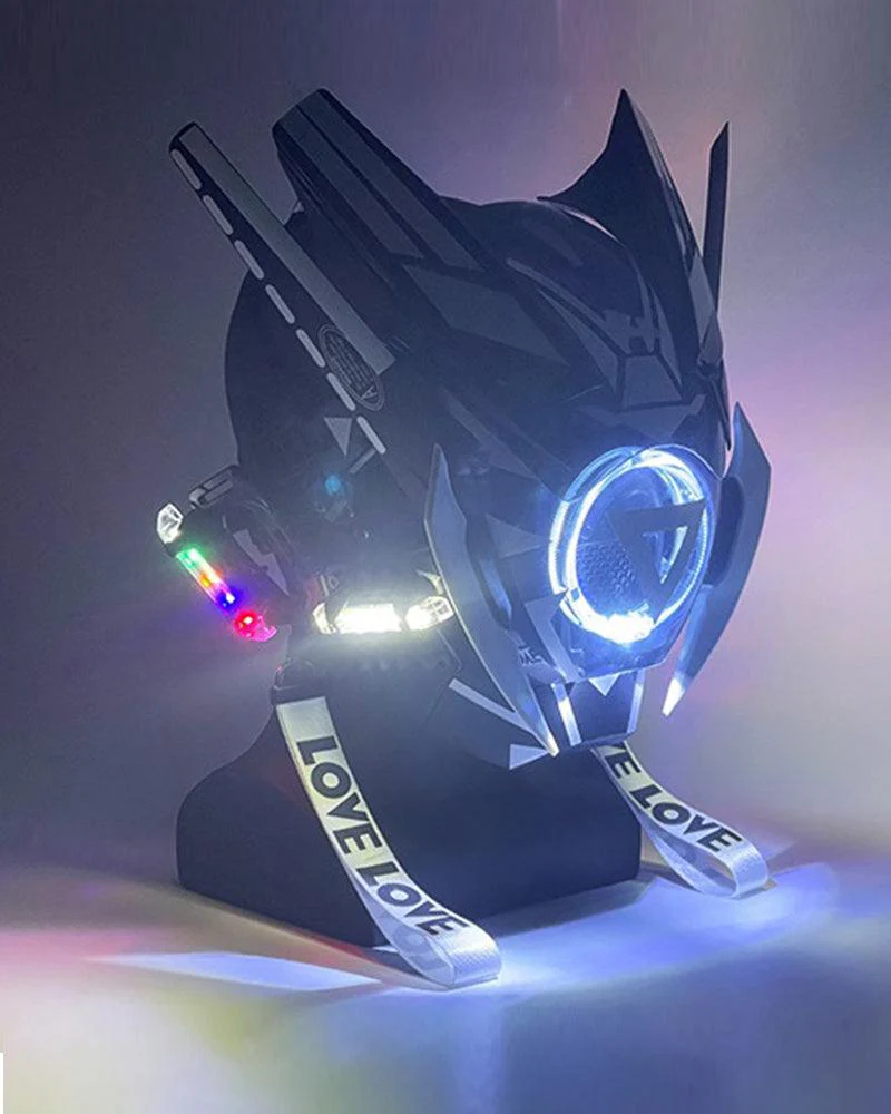 Futuristic Warrior LED Cyberpunk Helmet Mask - Image 6