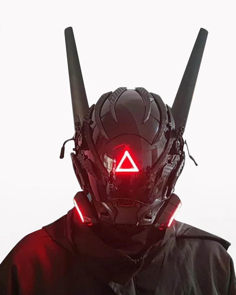 Futuristic Wing Cyberpunk Sci Fi Helmet Mask - Image 3