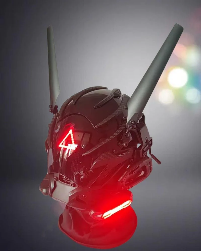 Futuristic Wing Cyberpunk Sci Fi Helmet Mask - Image 4
