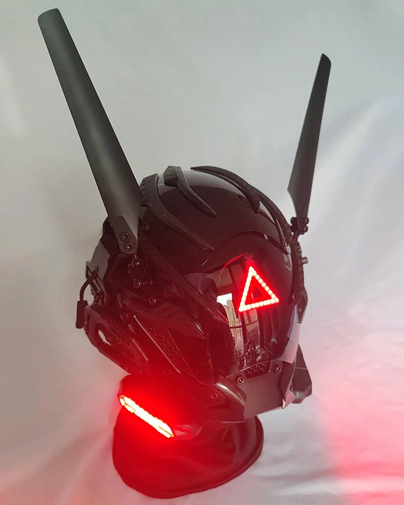 Futuristic Wing Cyberpunk Sci Fi Helmet Mask - Image 5
