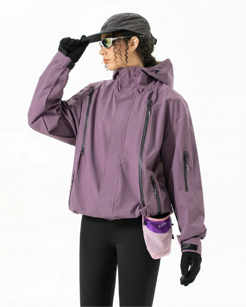 Gorpcore Water-Resistant Unisex Hooded Hardshell Jacket - Image 10