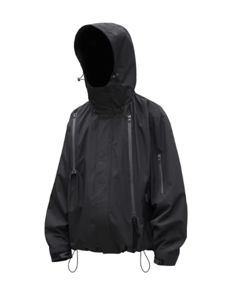 Gorpcore Water-Resistant Unisex Hooded Hardshell Jacket - Image 11