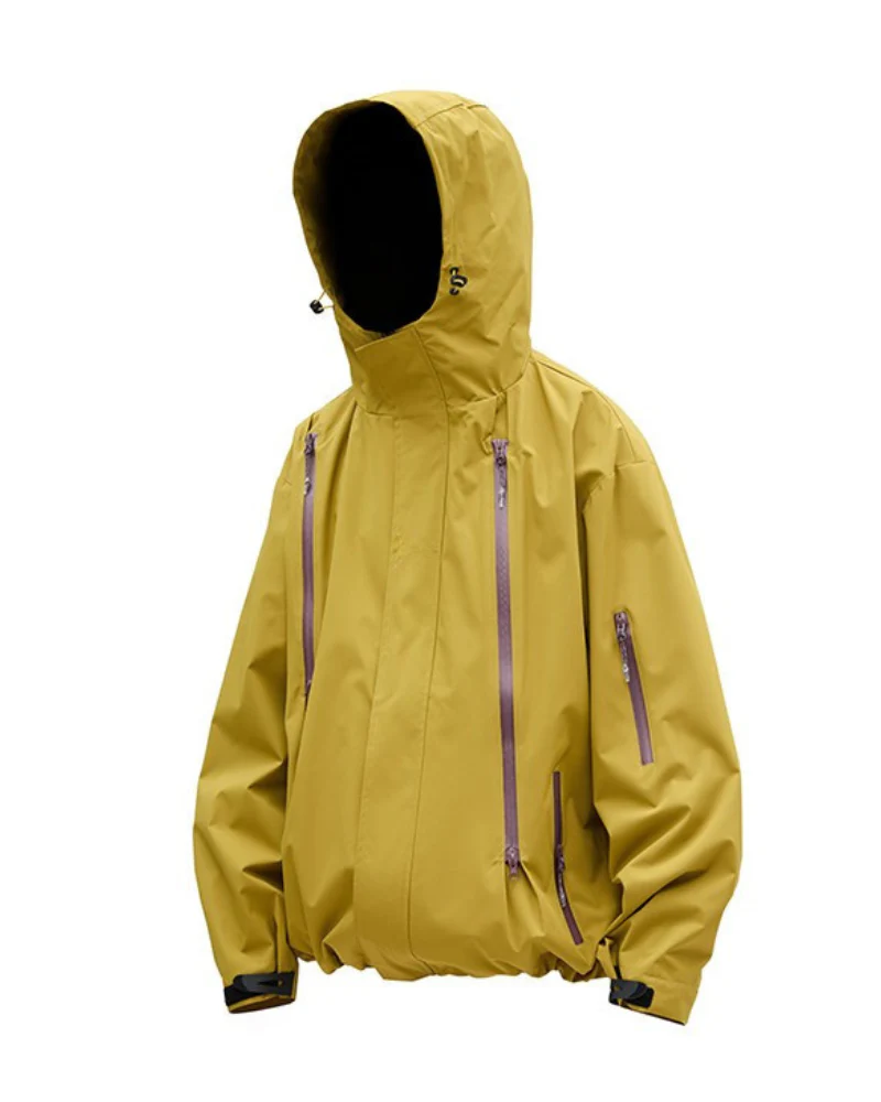 Gorpcore Water-Resistant Unisex Hooded Hardshell Jacket - Image 14