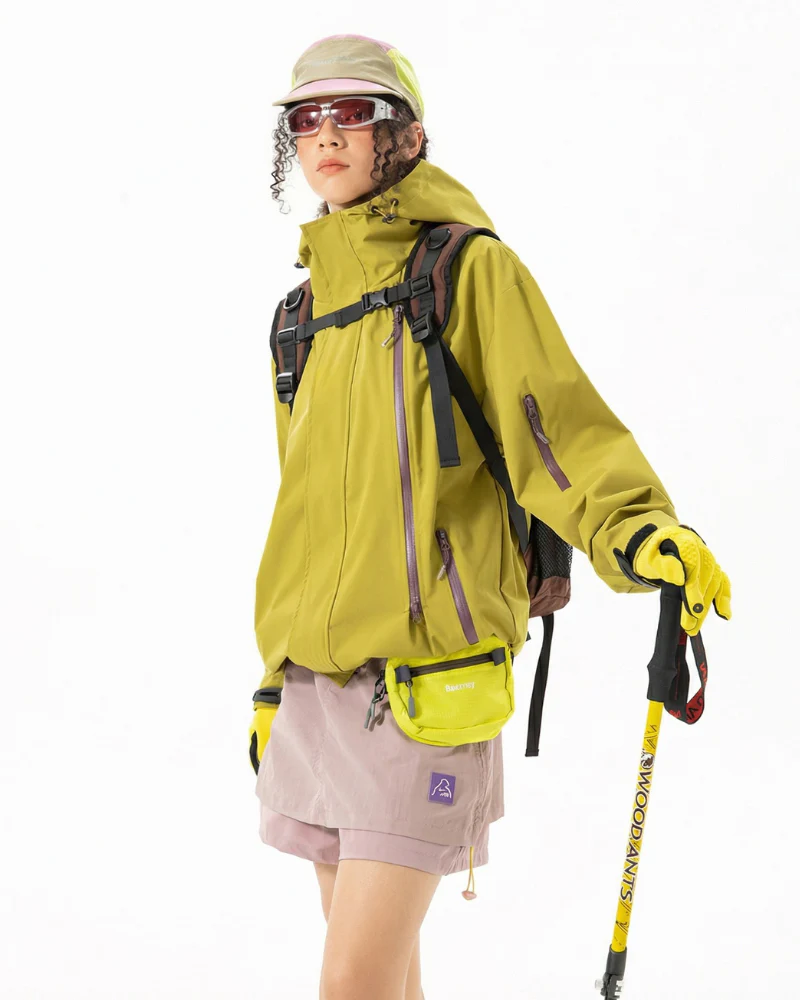 Gorpcore Water-Resistant Unisex Hooded Hardshell Jacket - Image 16