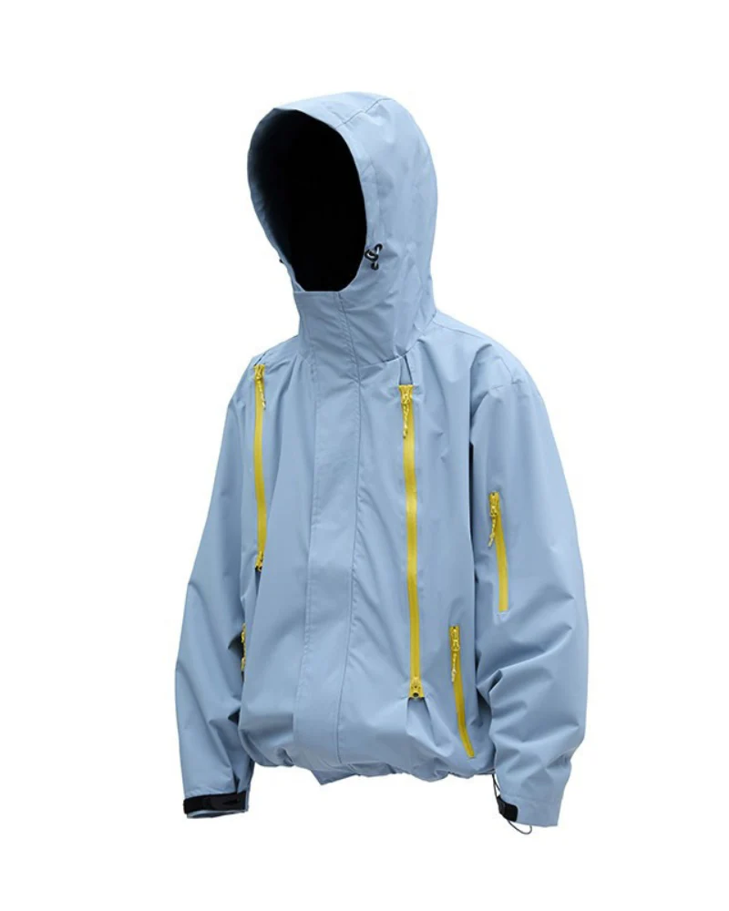 Gorpcore Water-Resistant Unisex Hooded Hardshell Jacket - Image 18