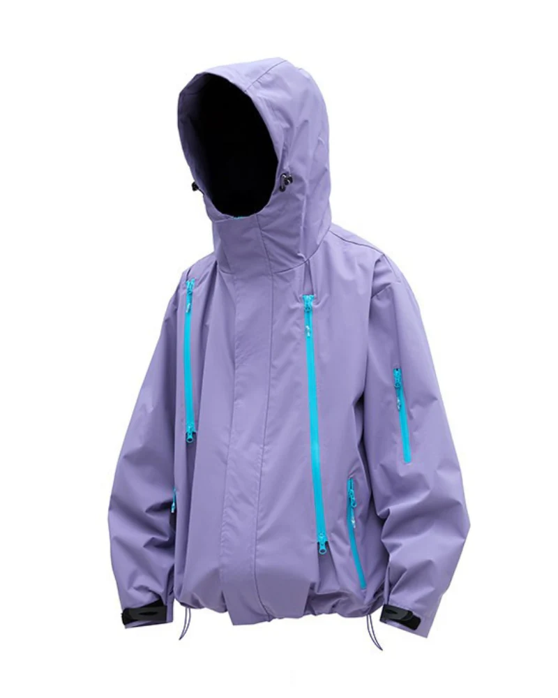 Gorpcore Water-Resistant Unisex Hooded Hardshell Jacket - Image 2