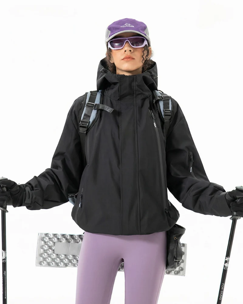Gorpcore Water-Resistant Unisex Hooded Hardshell Jacket - Image 4