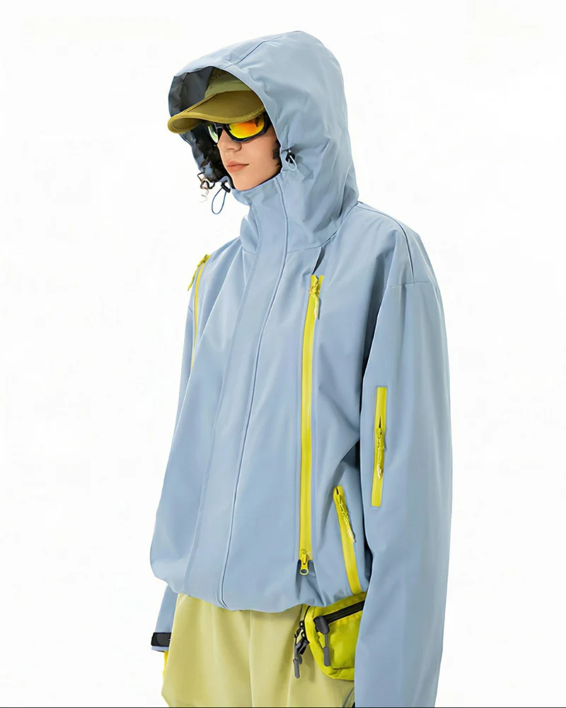Gorpcore Water-Resistant Unisex Hooded Hardshell Jacket - Image 6