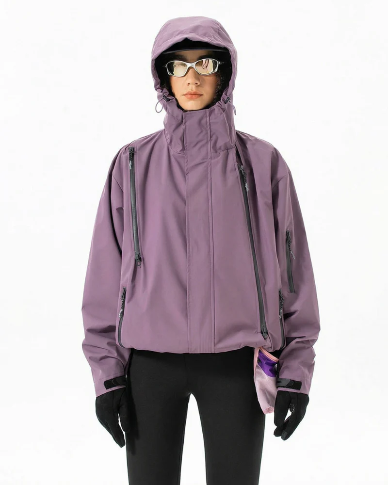 Gorpcore Water-Resistant Unisex Hooded Hardshell Jacket - Image 9