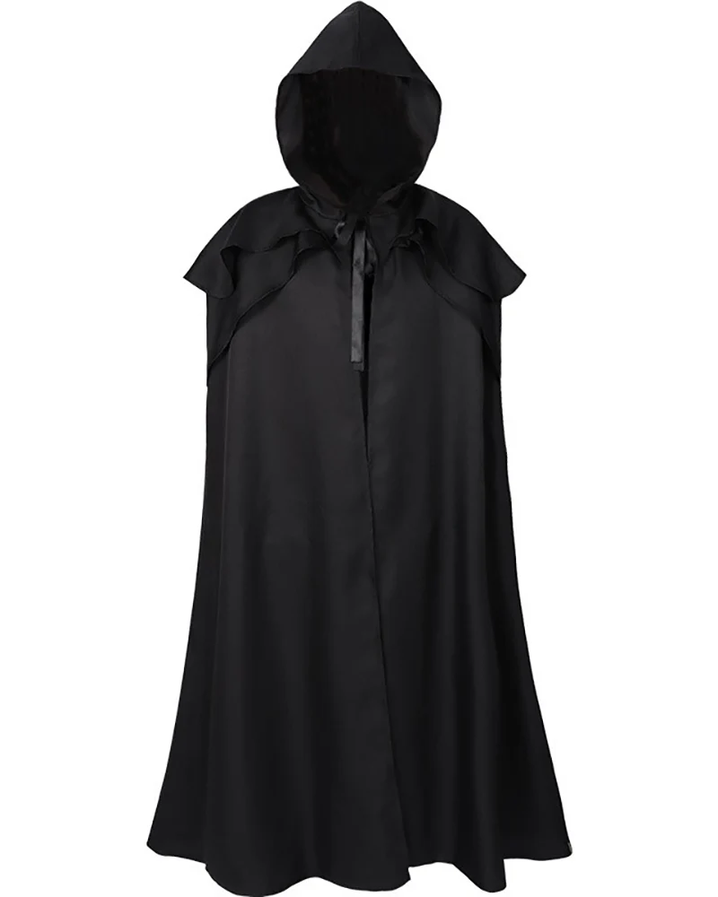 Gothic Wizard Robes Hooded Cloak - Image 6