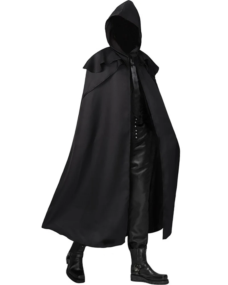 Gothic Wizard Robes Hooded Cloak - Image 8