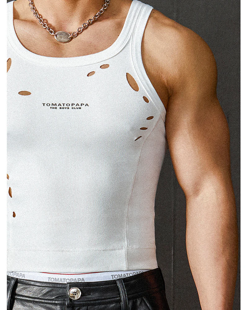 Gym Clothing Men's Tank Top Ripped Muscle Shirt - Image 4