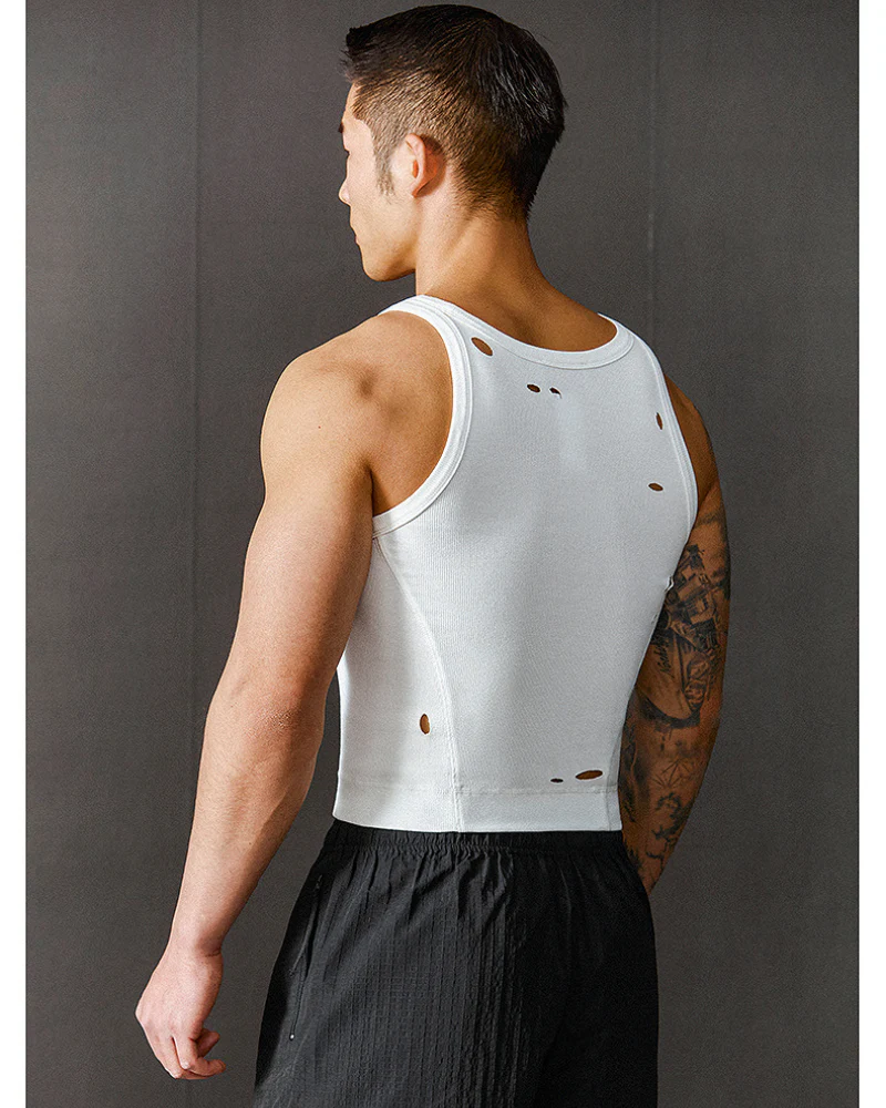 Gym Clothing Men's Tank Top Ripped Muscle Shirt - Image 5