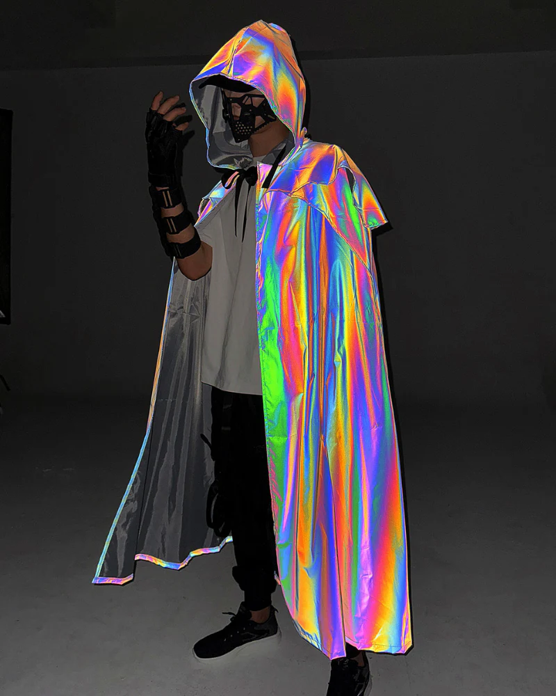 Halloween Colorful Reflective Wizard Cloak - Image 3