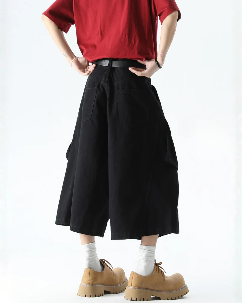 High Street Men's Denim-Look Cargo Shorts - Image 7