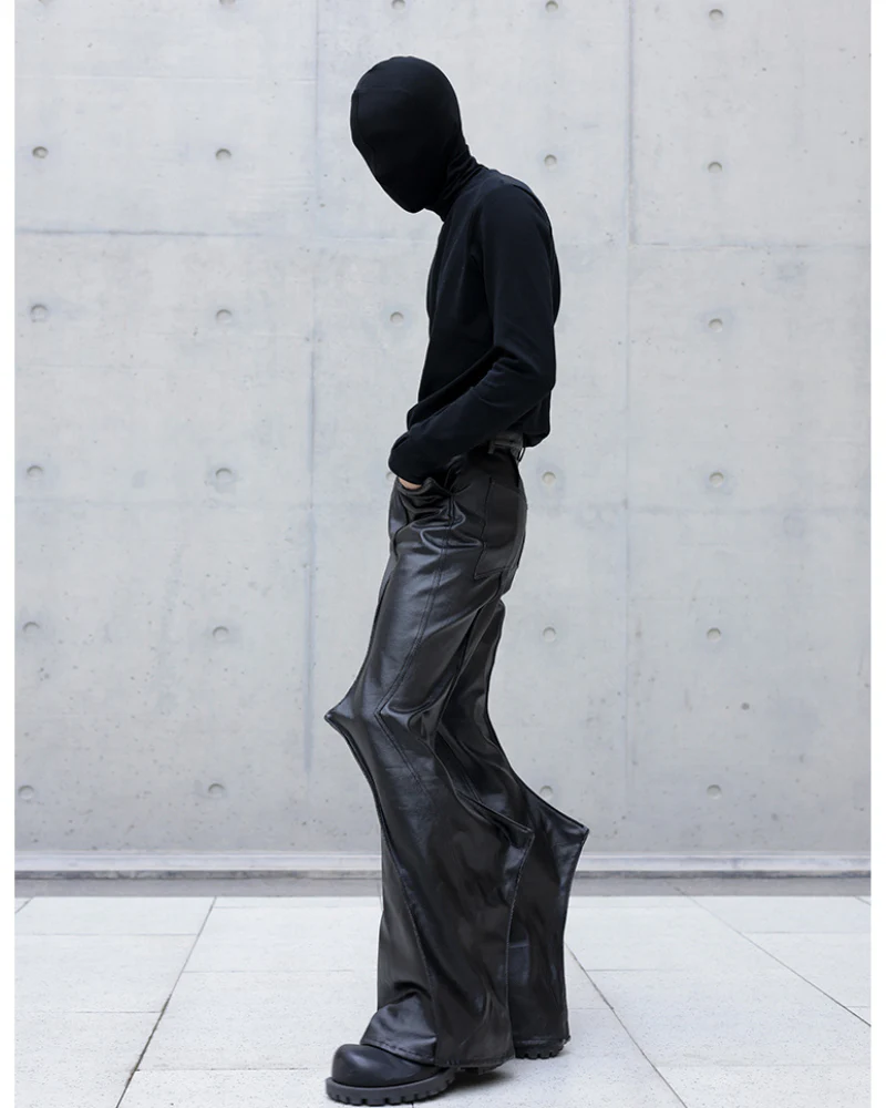 High Street Opium Style 3D-Structured Spiked Flare Pants - Image 14