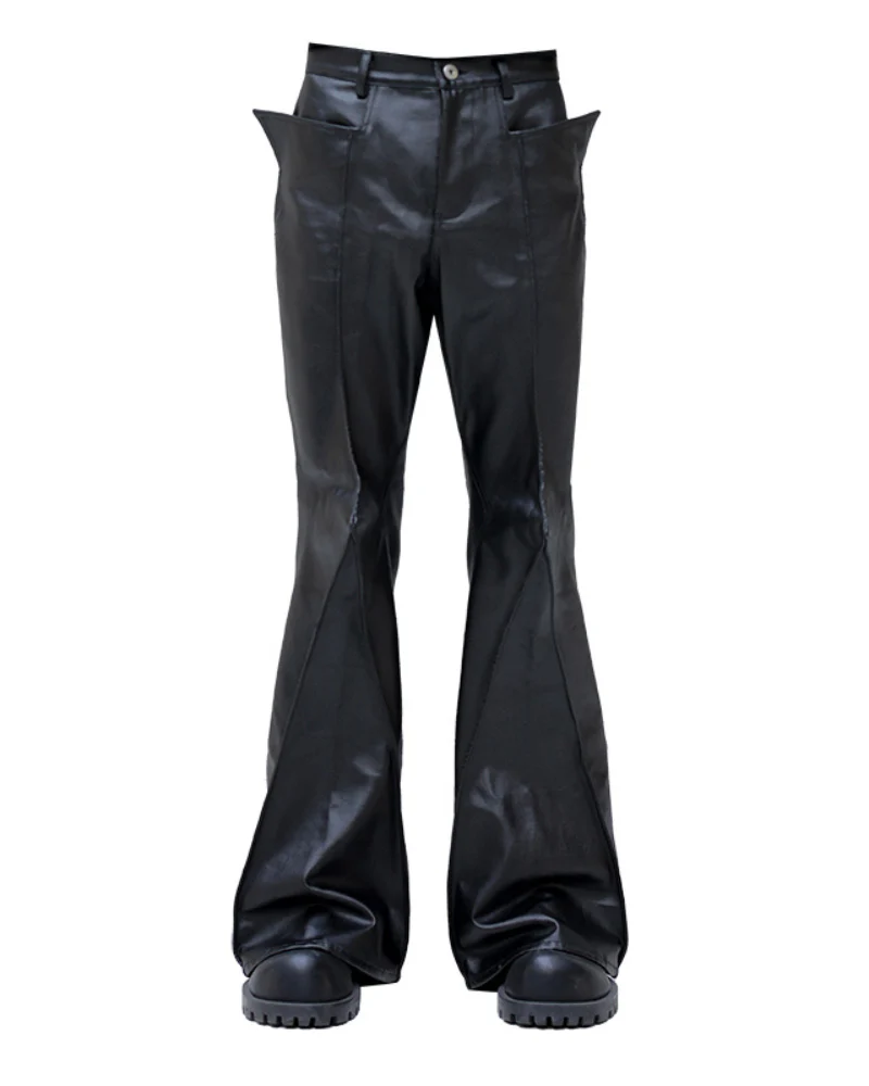 High Street Opium Style 3D-Structured Spiked Flare Pants - Image 3