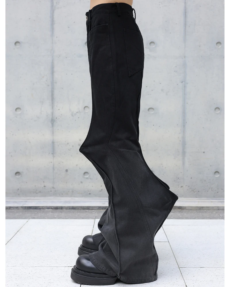 High Street Opium Style 3D-Structured Spiked Flare Pants - Image 7