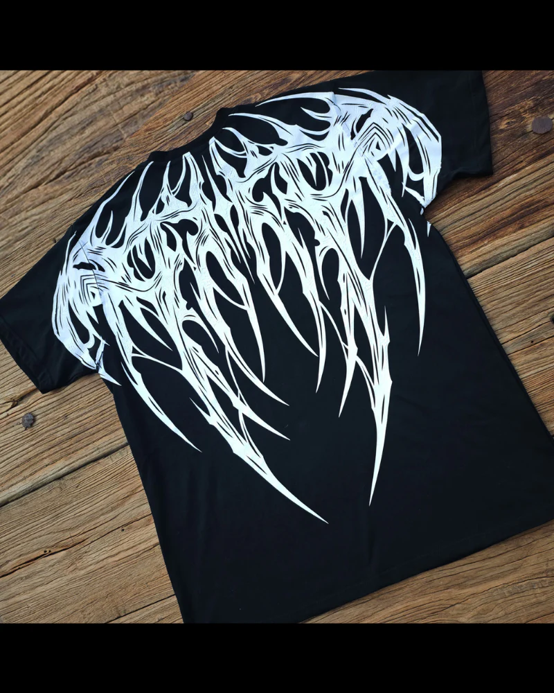High Street Opium Style Wings Rock Graphic T-Shirt - Image 4