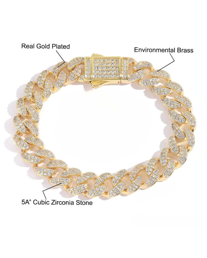 Hip Hop 12mm Iced Cuban Link Chain - Image 5
