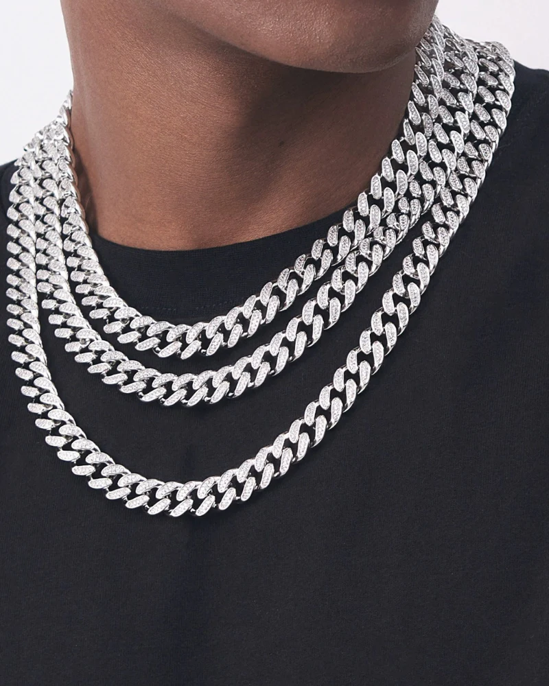 Hip Hop 12mm Iced Cuban Link Chain - Image 7